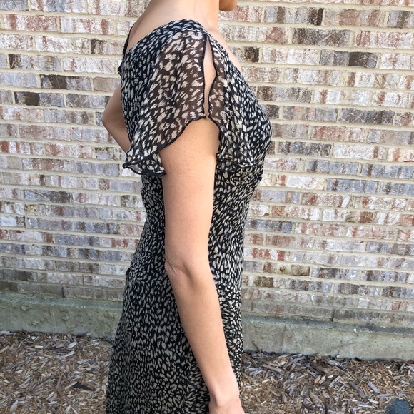 Silk handkerchief flutter sleeves asymmetrical - Picture 5 of 7